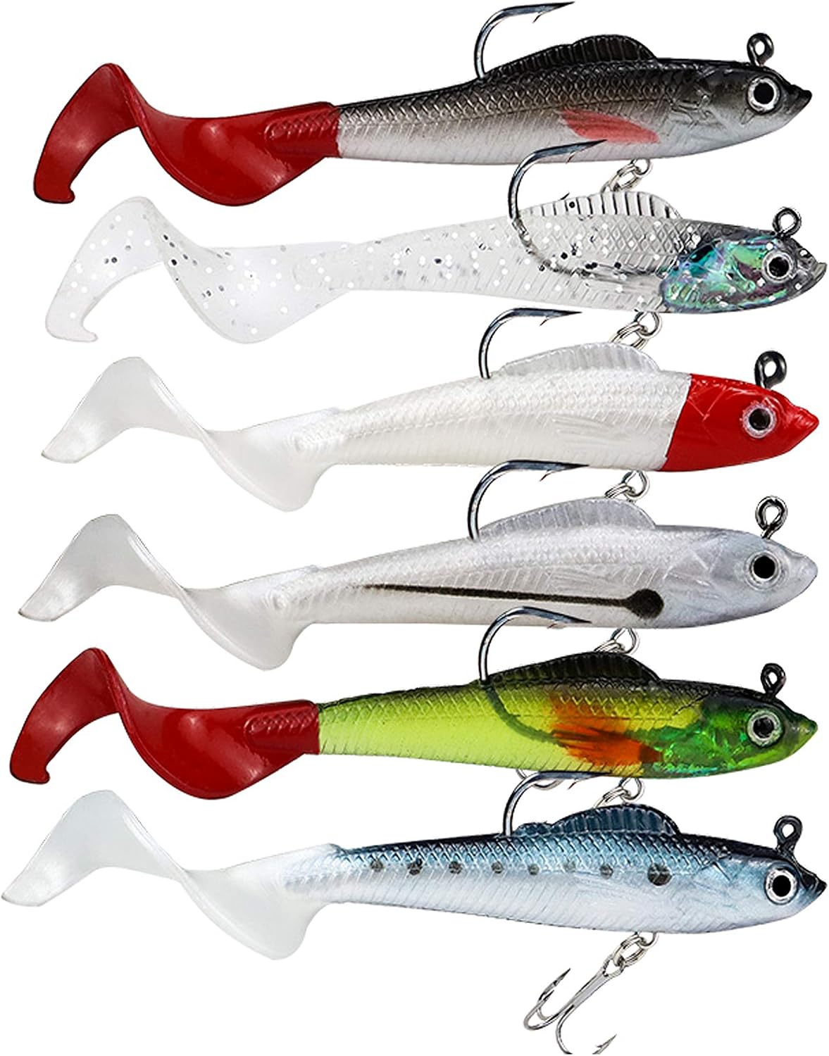 Facikono Jig-Head Soft Swimbait (6-Pack)
