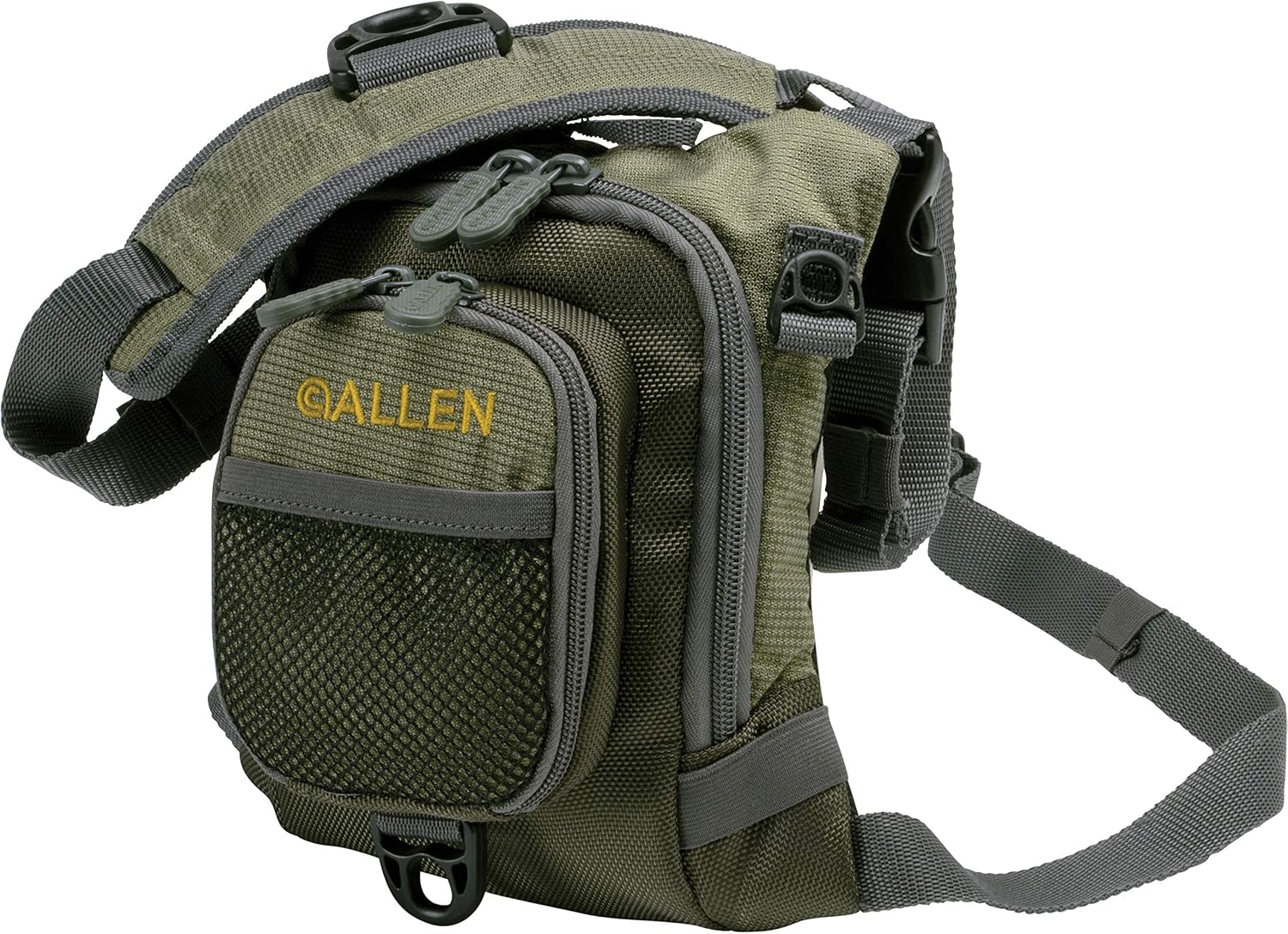 Allen Company Bear Creek Micro Fly Fishing Chest Pack with Zip-Down Workstation (Olive)