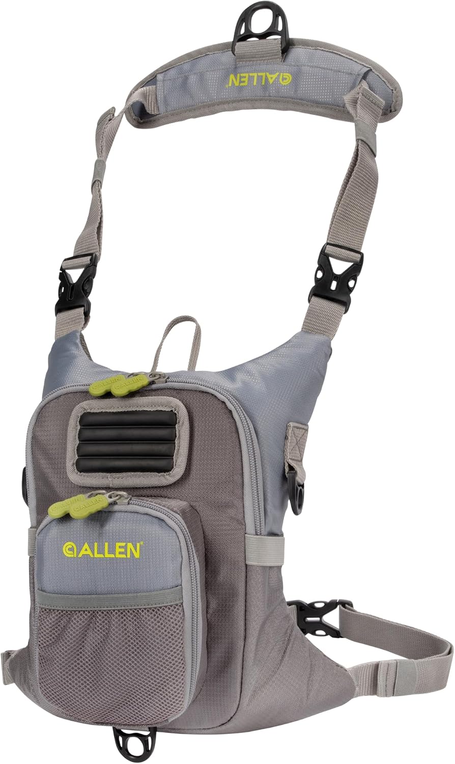 Allen Company Fall River Chest Pack with Zip-Down Workstation (Gray/Lime, 2.5 L)