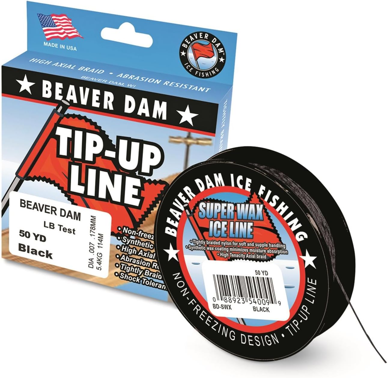 Beaver Dam Super Wax Tip-Up Line (30 lb, 50 yd)