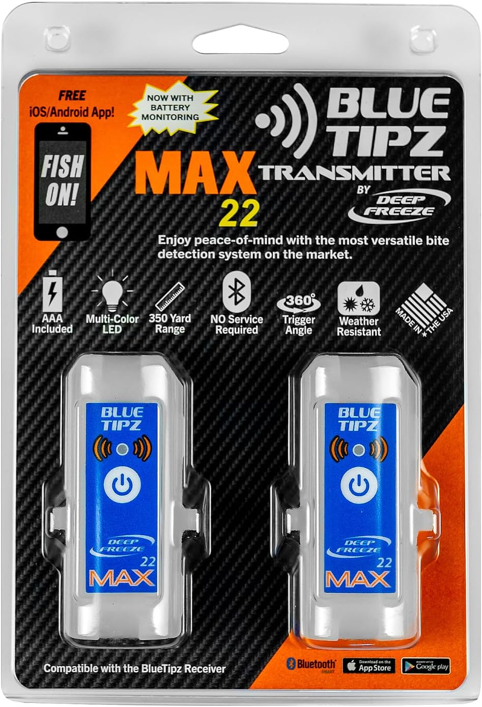 Deep Freeze BlueTipz Bluetooth Tip-Up Alarm (2-Pack)