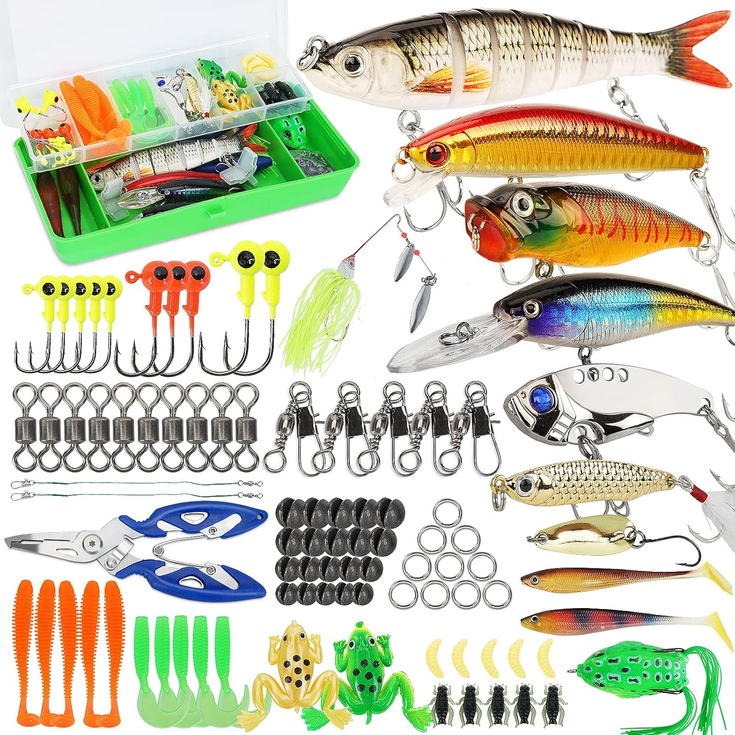 Bass Tackle Box Kit with Animated Lure