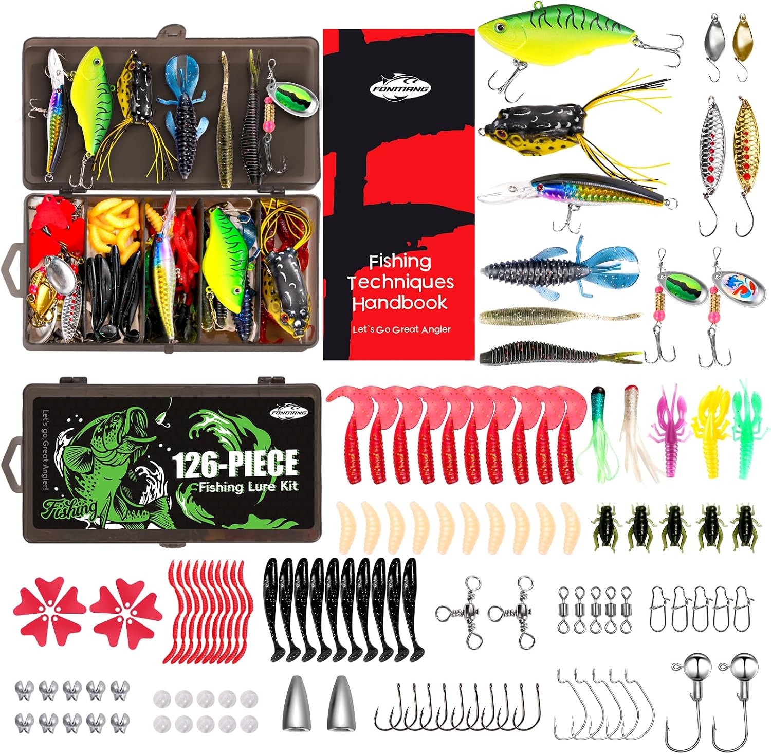 FONMANG Lures & Tackle Box Kit
