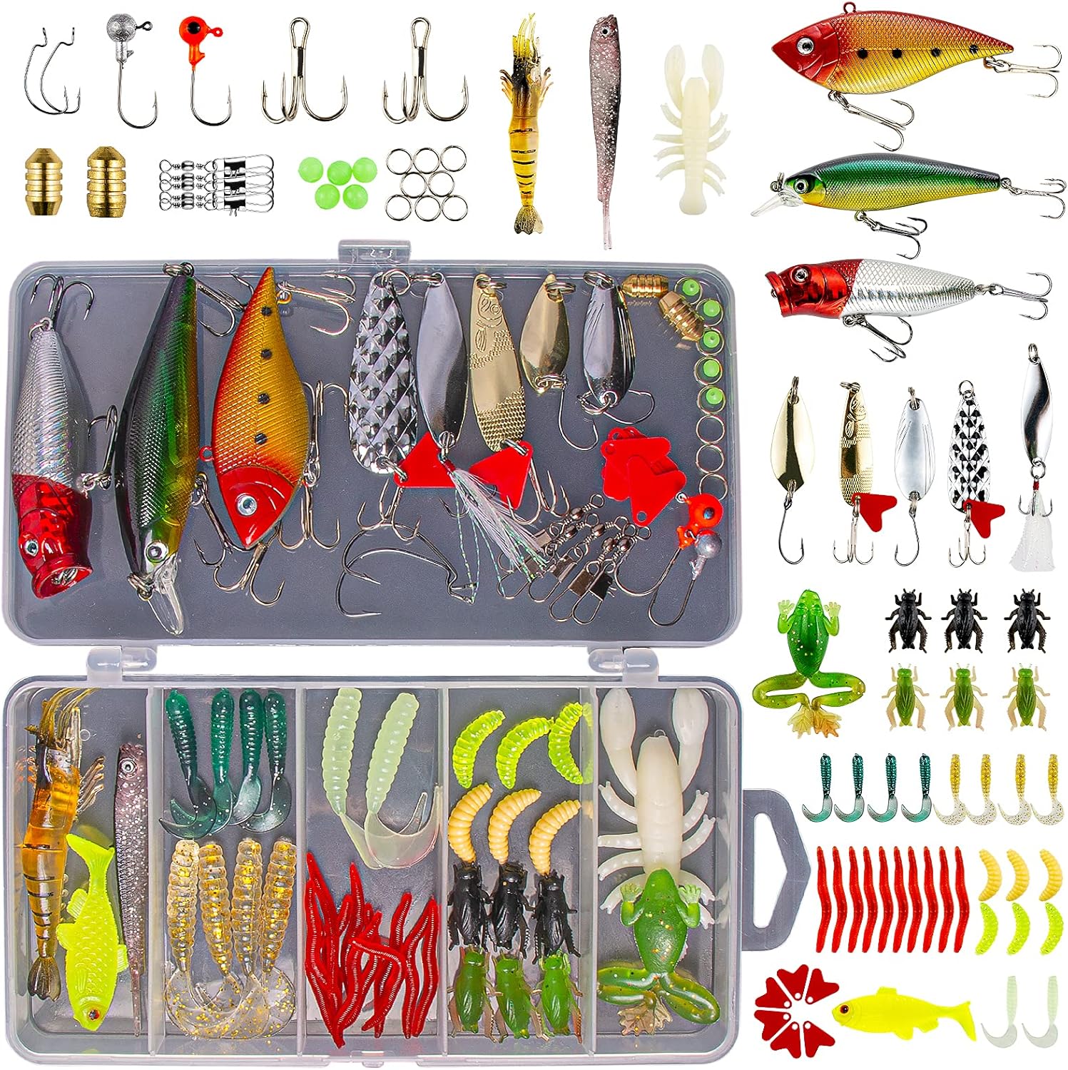 GOANDO Fishing Lures Bait & Tackle Kit