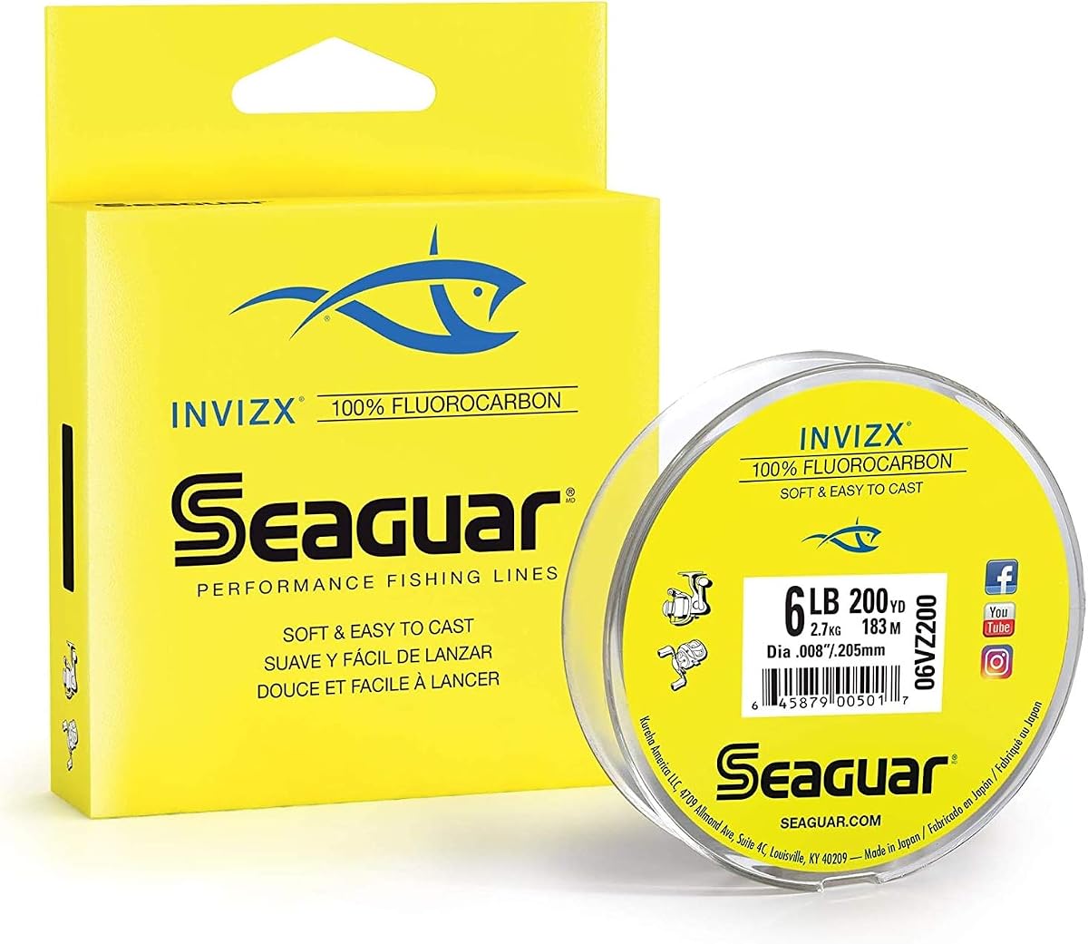 Seaguar InvizX 100% Fluorocarbon Line