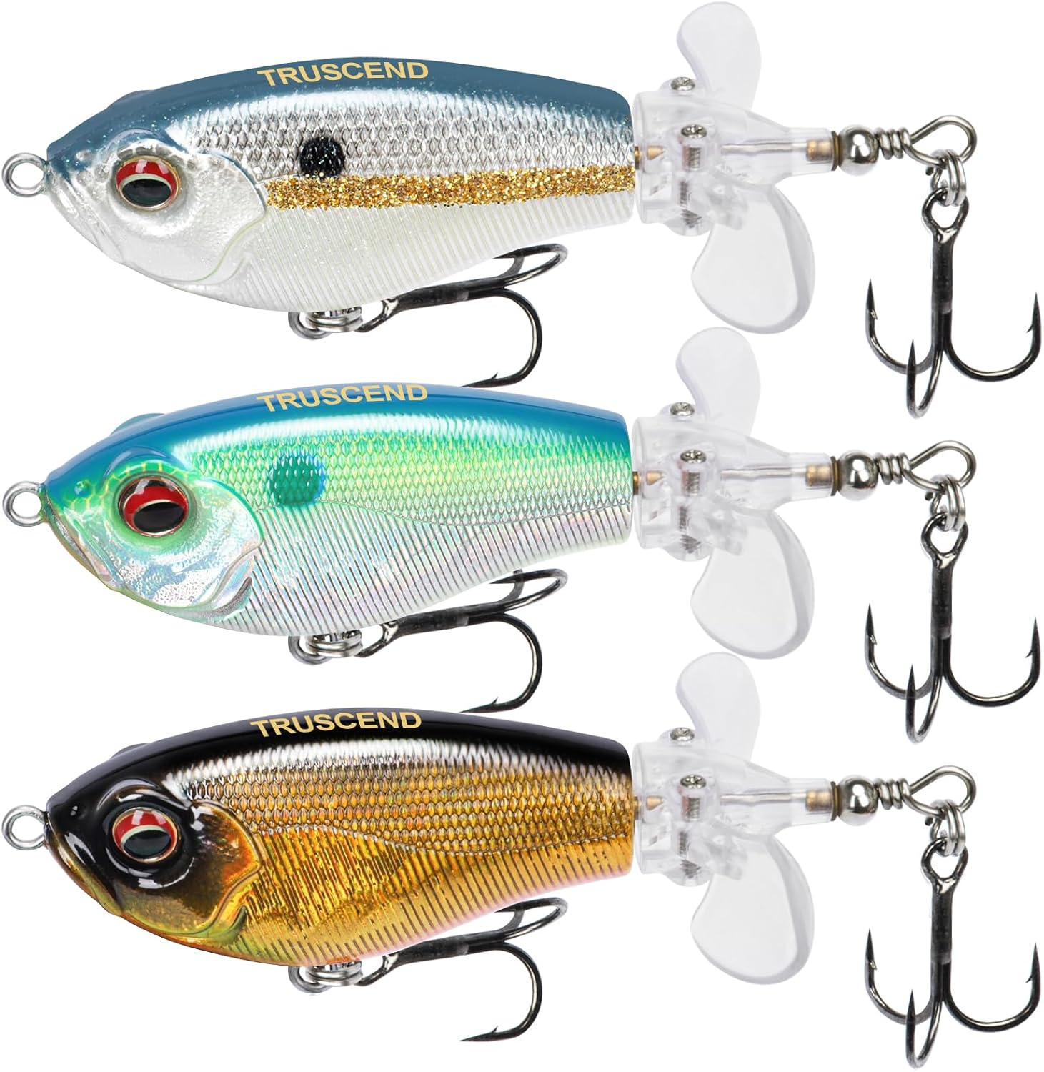 TRUSCEND Popobait Plopper Topwater Lure (3-Pack)
