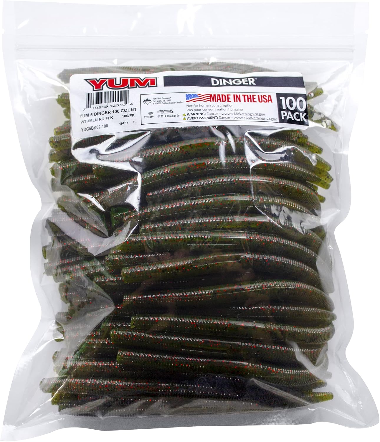 YUM Dinger Classic Worm (100-Pack, 5")