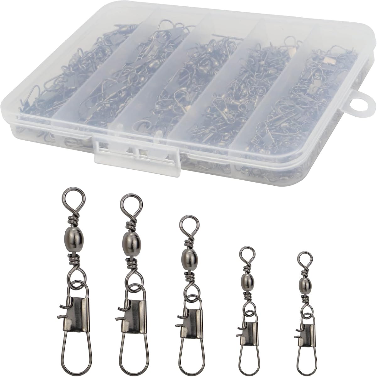 210pc Barrel Swivels with Safety Snaps